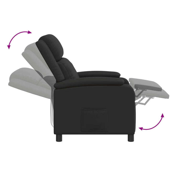 Recliner Sort Kunstlæder