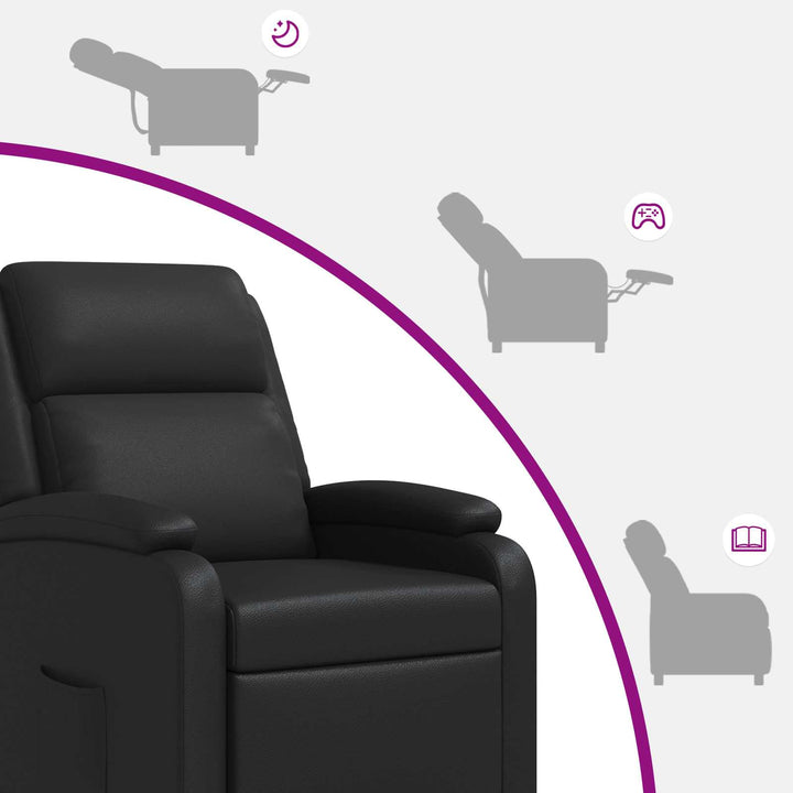 Recliner Sort Kunstlæder