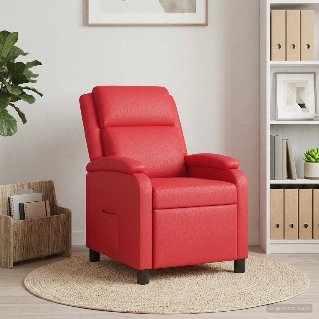 Recliner Rød Kunstlæder