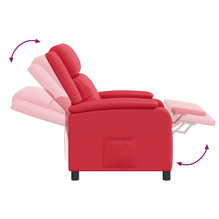 Recliner Rød Kunstlæder