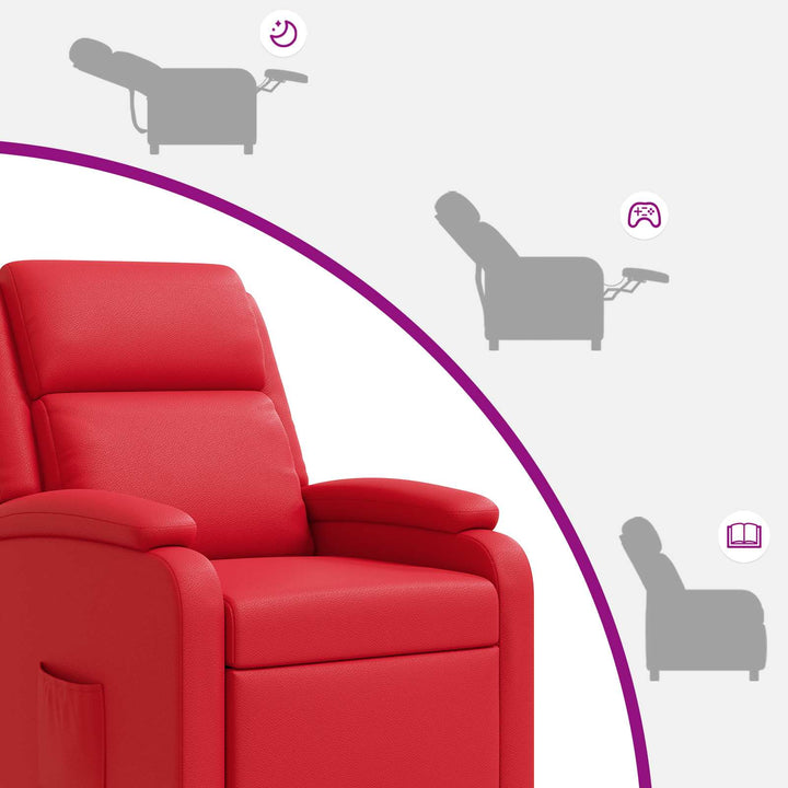 Recliner Rød Kunstlæder