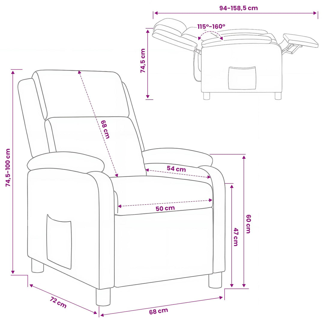 Recliner Rød Kunstlæder