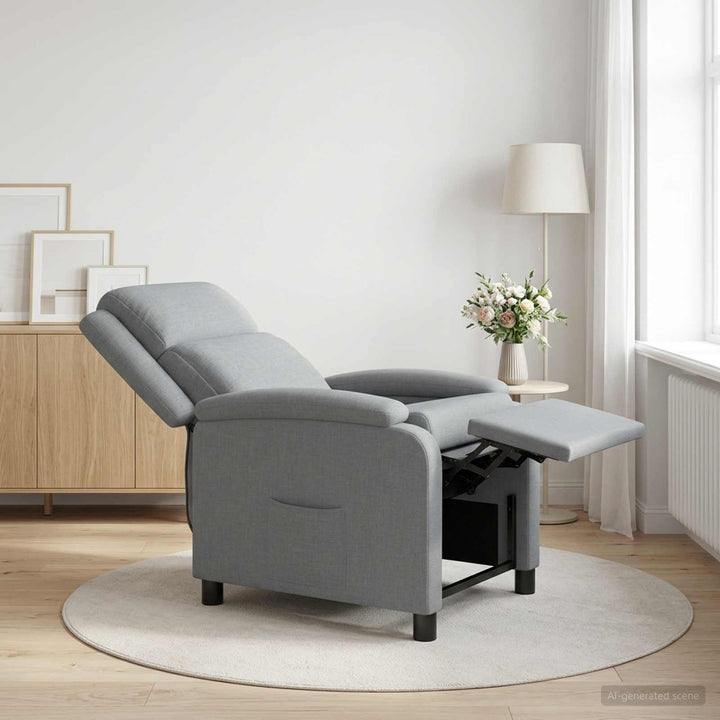 Recliner Lysegrå Stof