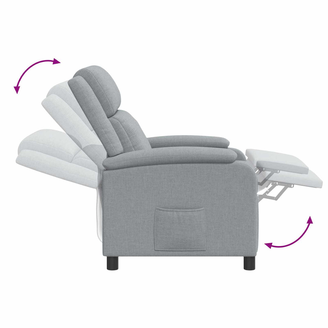 Recliner Lysegrå Stof