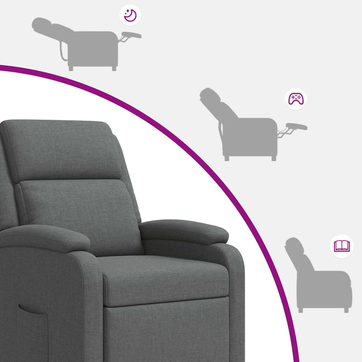 Recliner Mørkegrå Stof