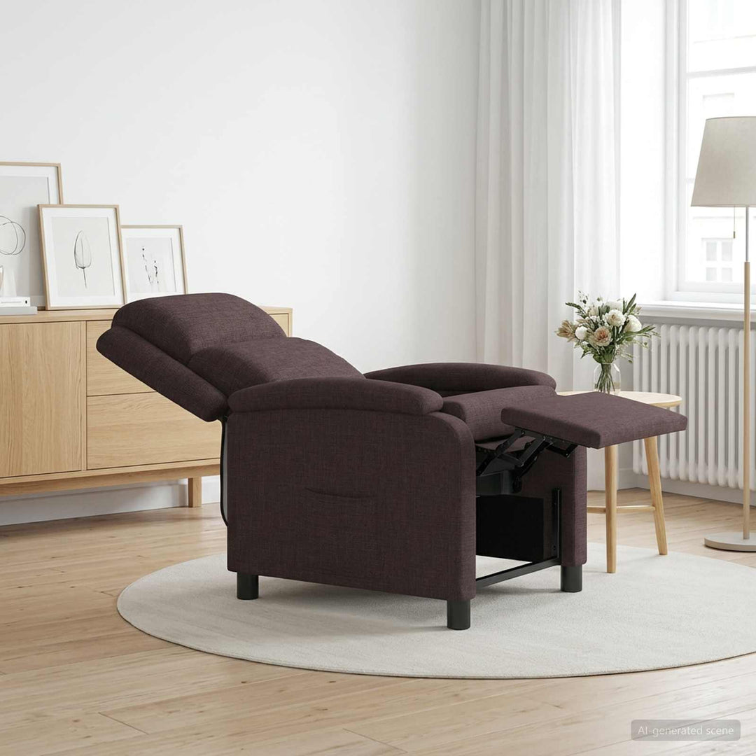 Recliner Mørk Brun Stof