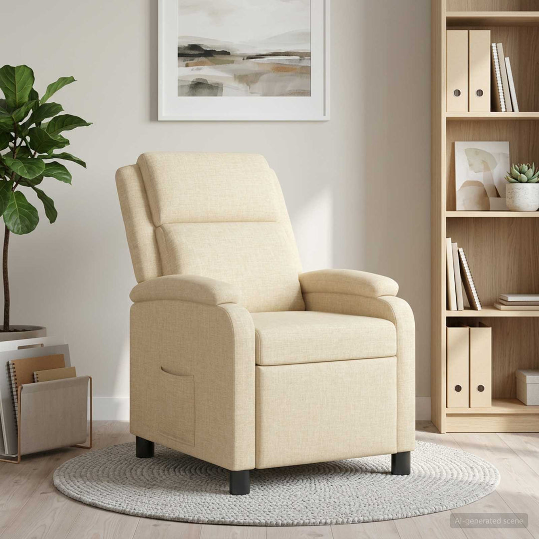 Recliner Cremefarvet Stof