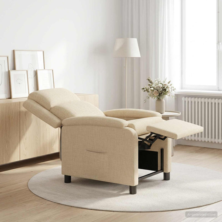 Recliner Cremefarvet Stof