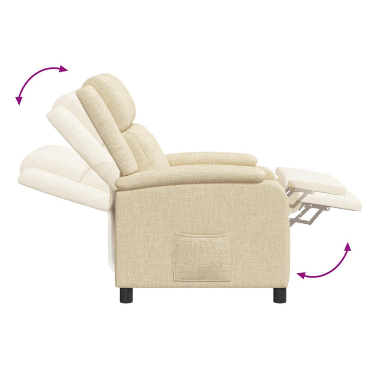 Recliner Cremefarvet Stof