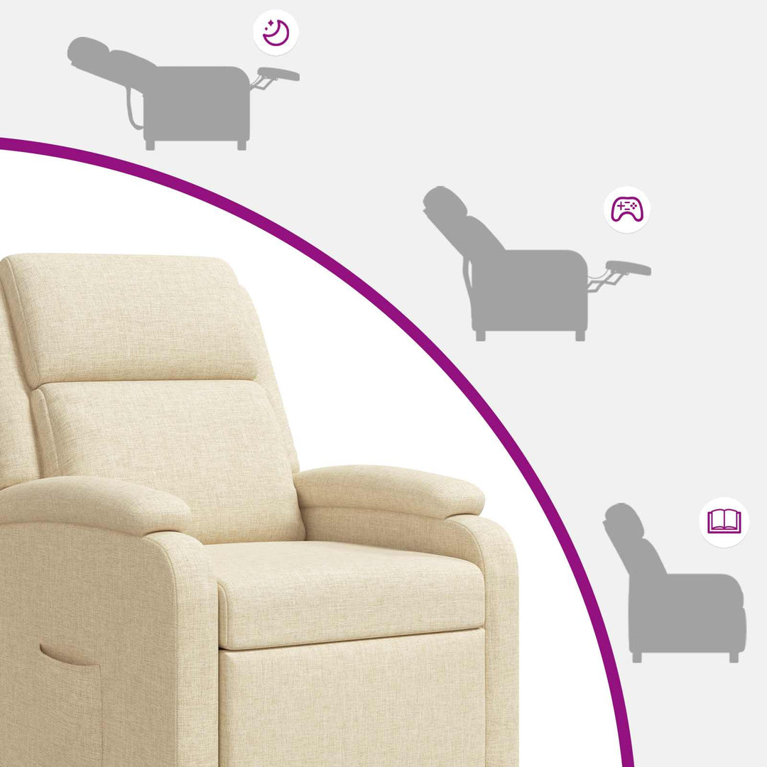 Recliner Cremefarvet Stof