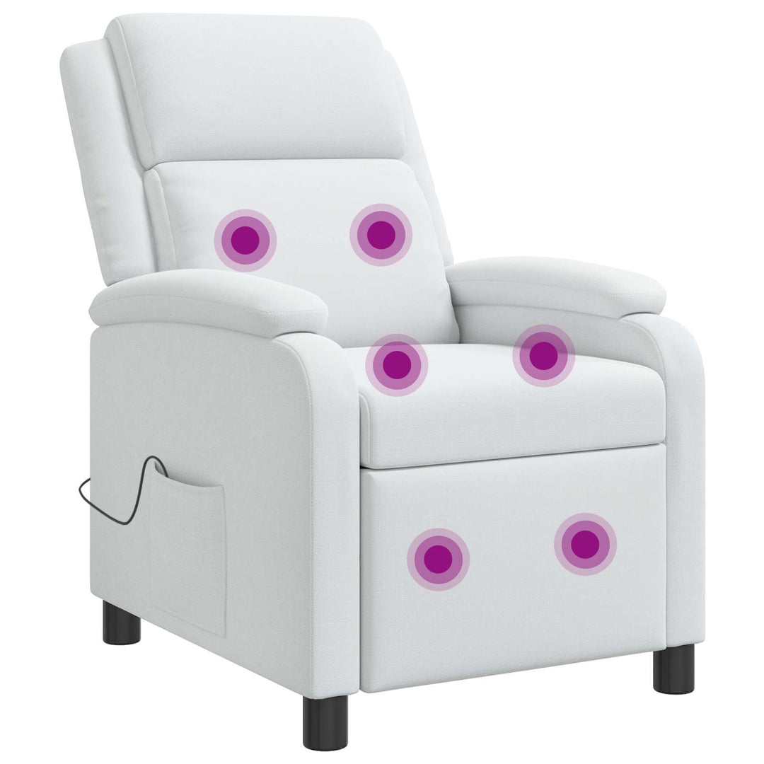 Massage Lænestol Hvid Stof