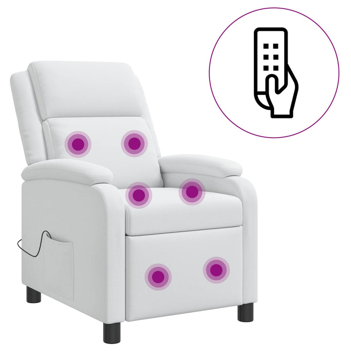 Massage Lænestol Hvid Stof
