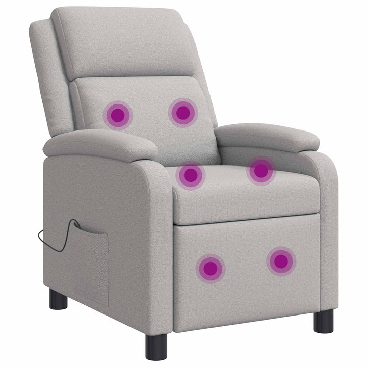 Massage Lænestol Skygrå Stof
