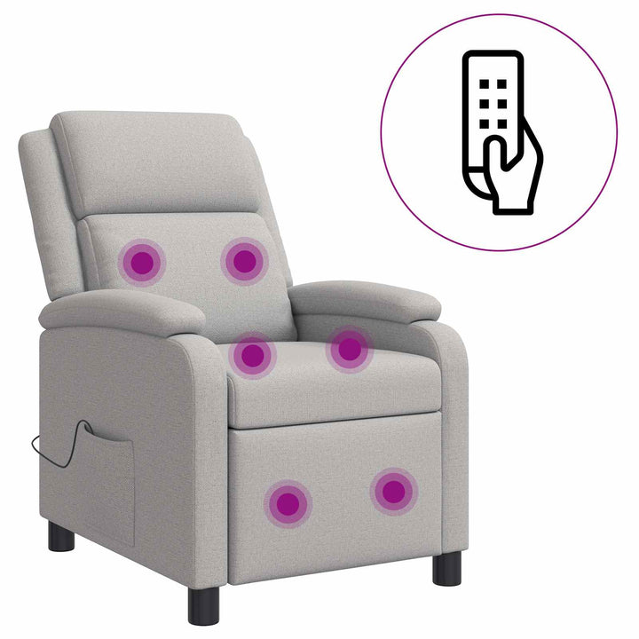 Massage Lænestol Skygrå Stof