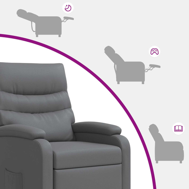 Recliner Grå Kunstlæder