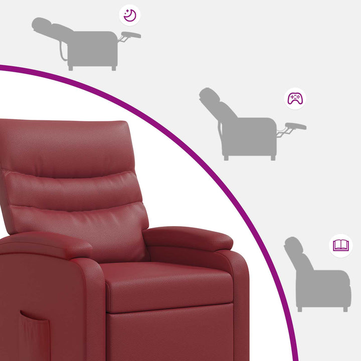 Recliner Vinrød Kunstlæder