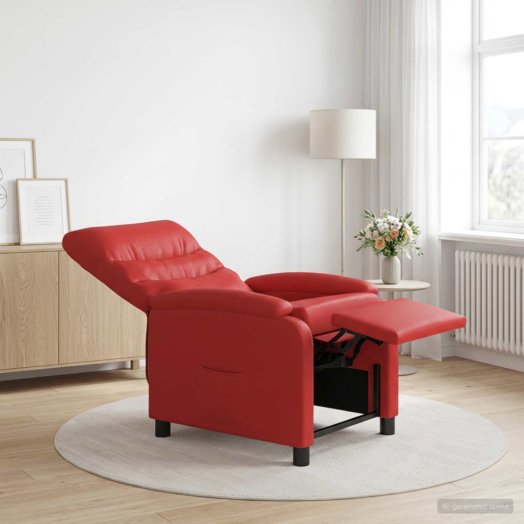 Recliner Rød Kunstlæder
