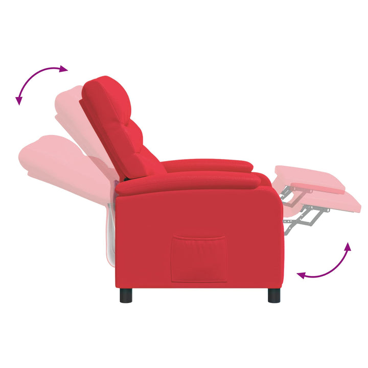 Recliner Rød Kunstlæder