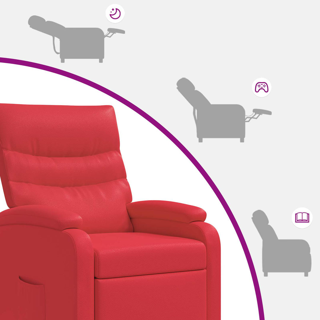 Recliner Rød Kunstlæder