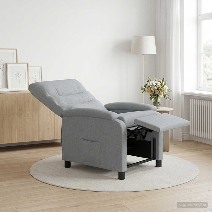 Recliner Lysegrå Stof