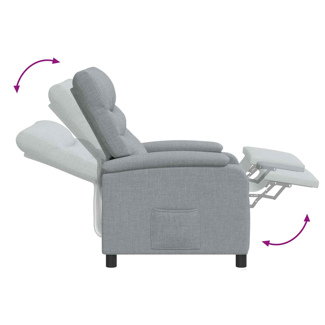 Recliner Lysegrå Stof