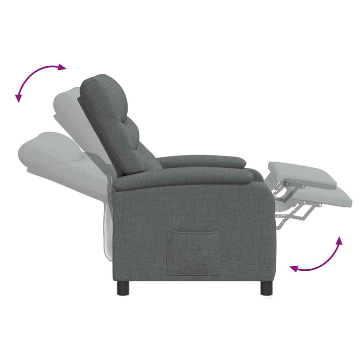 Recliner Mørkegrå Stof