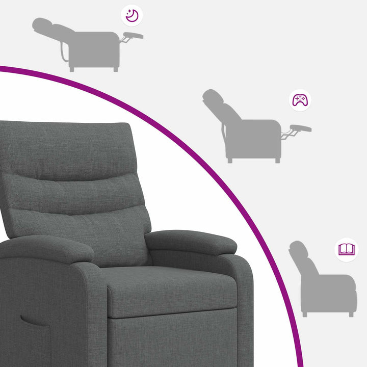 Recliner Mørkegrå Stof
