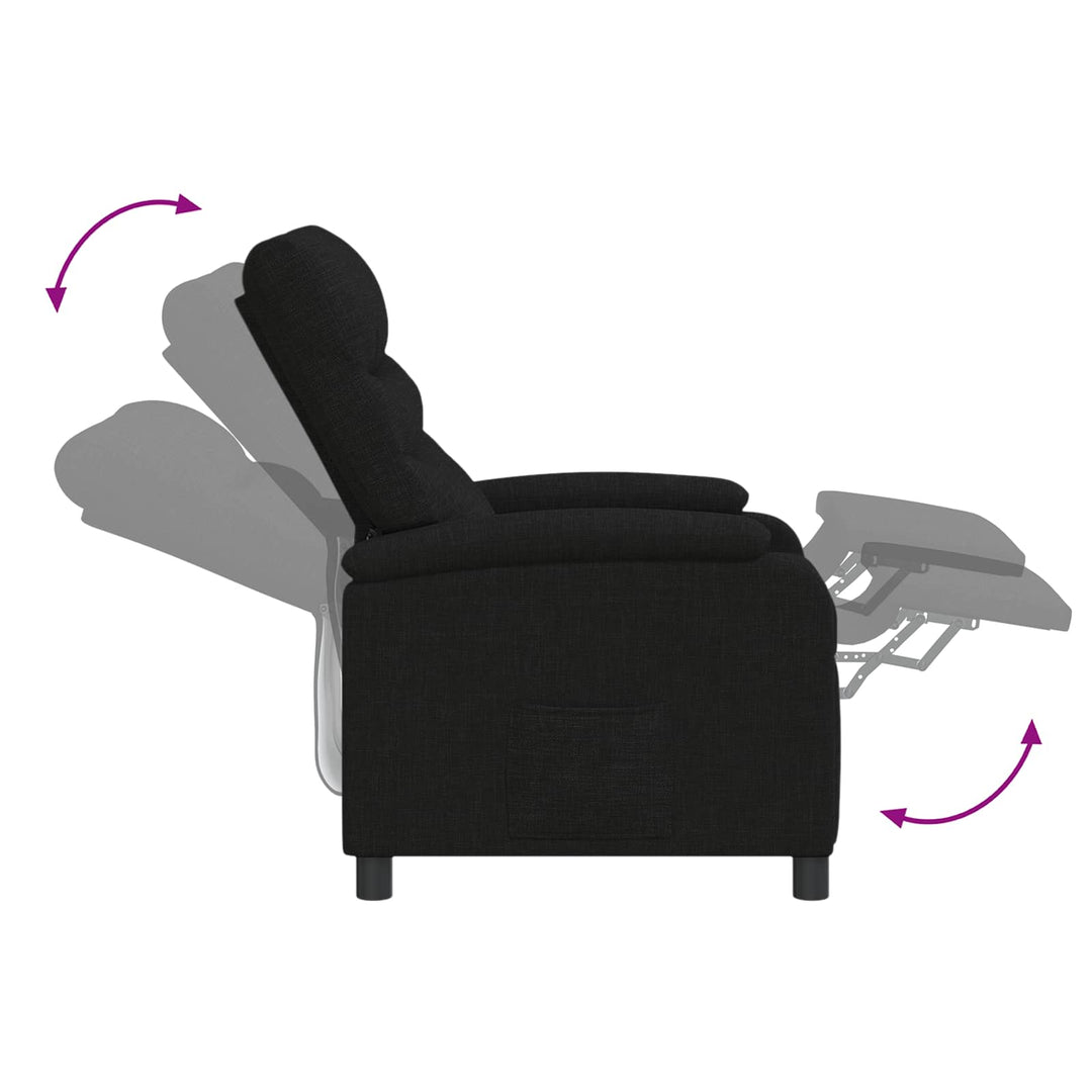 Recliner Sort Stof