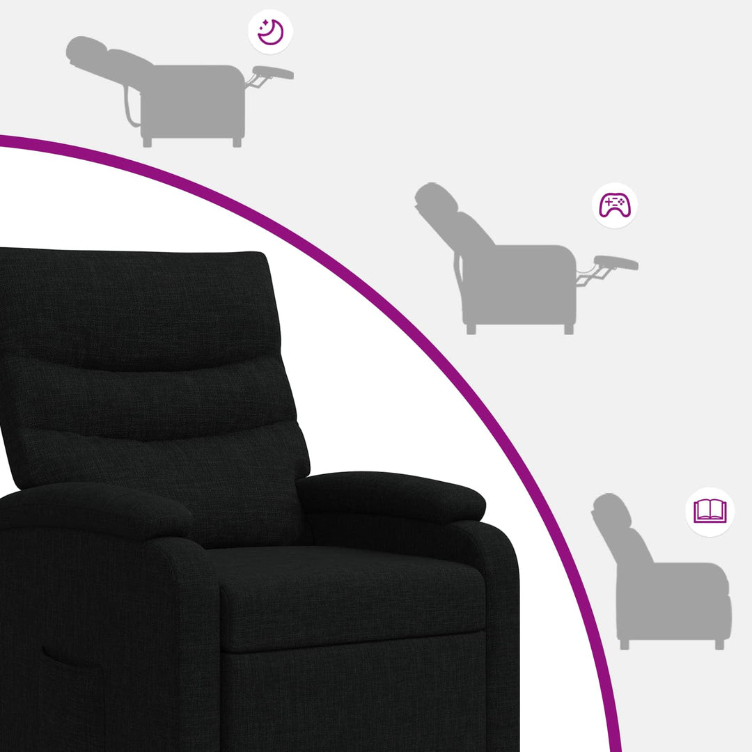 Recliner Sort Stof