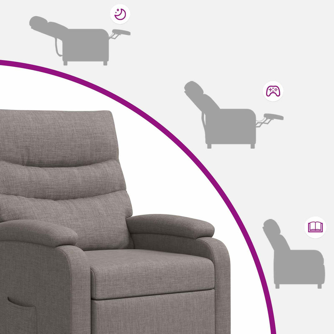 Recliner Gråbrun Stof