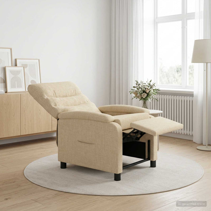 Recliner Cremefarvet Stof