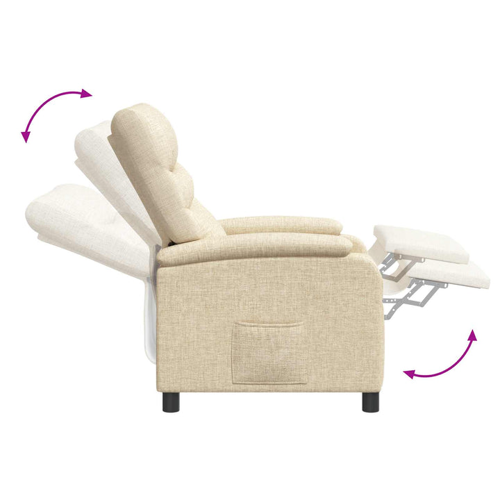 Recliner Cremefarvet Stof