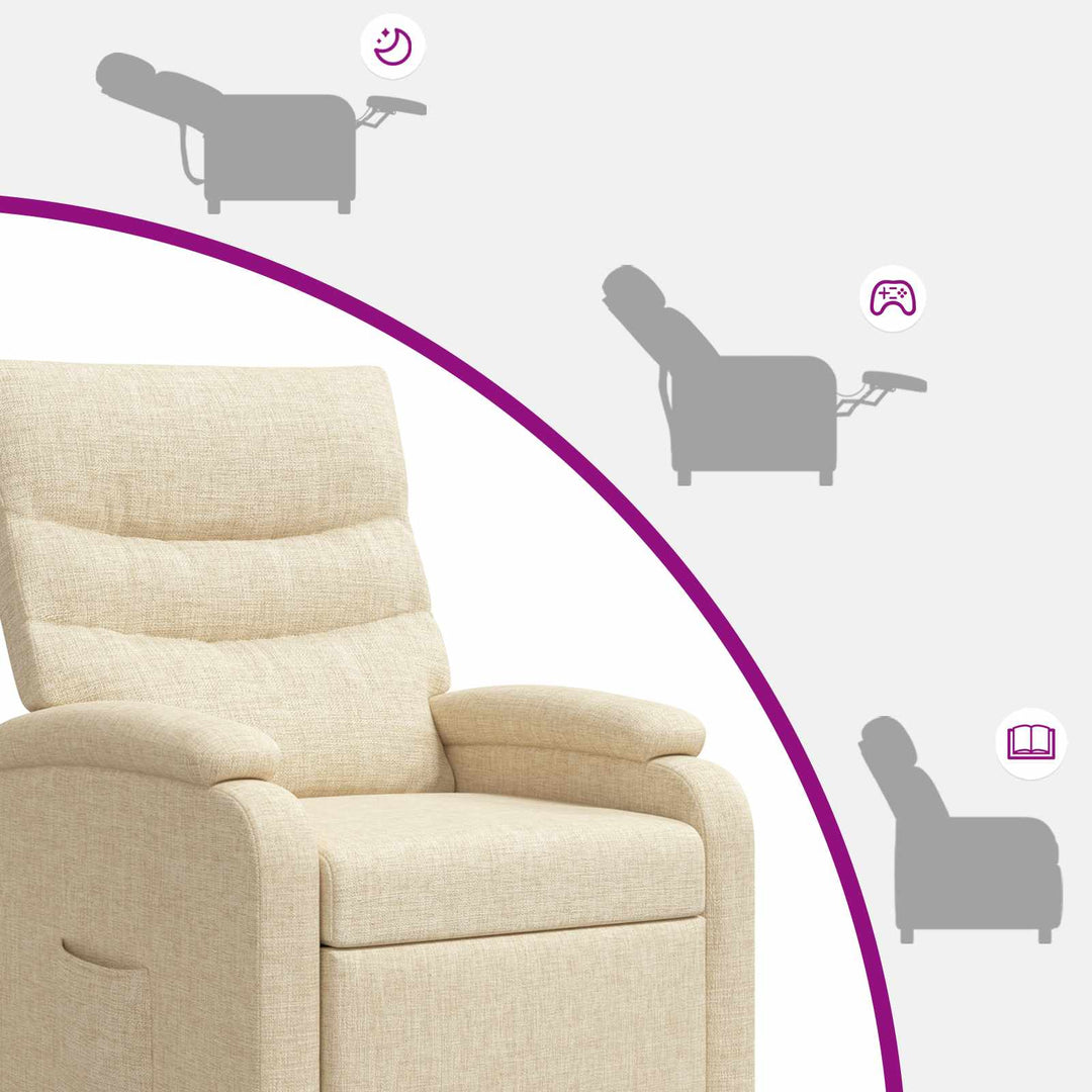 Recliner Cremefarvet Stof