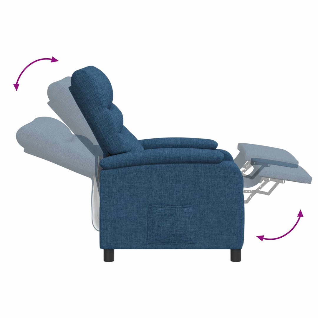 Recliner Blå Stof