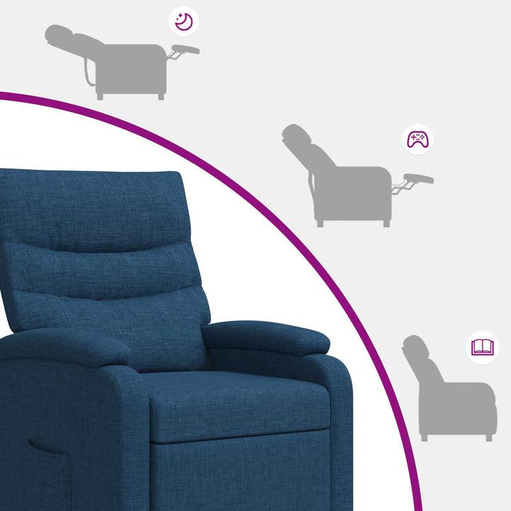 Recliner Blå Stof