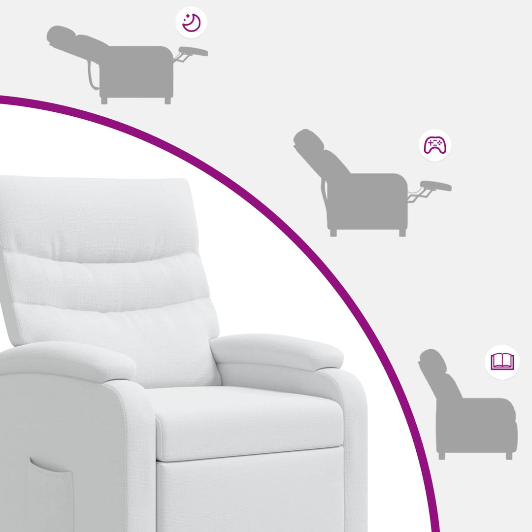 Recliner Hvid Stof
