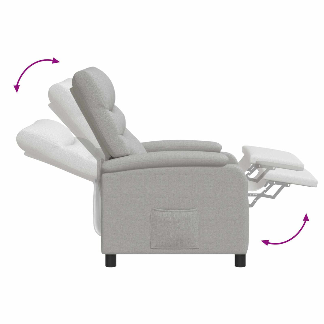 Recliner Skygrå Stof