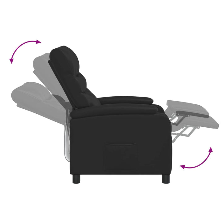 Massage Lænestol Sort Kunstlæder