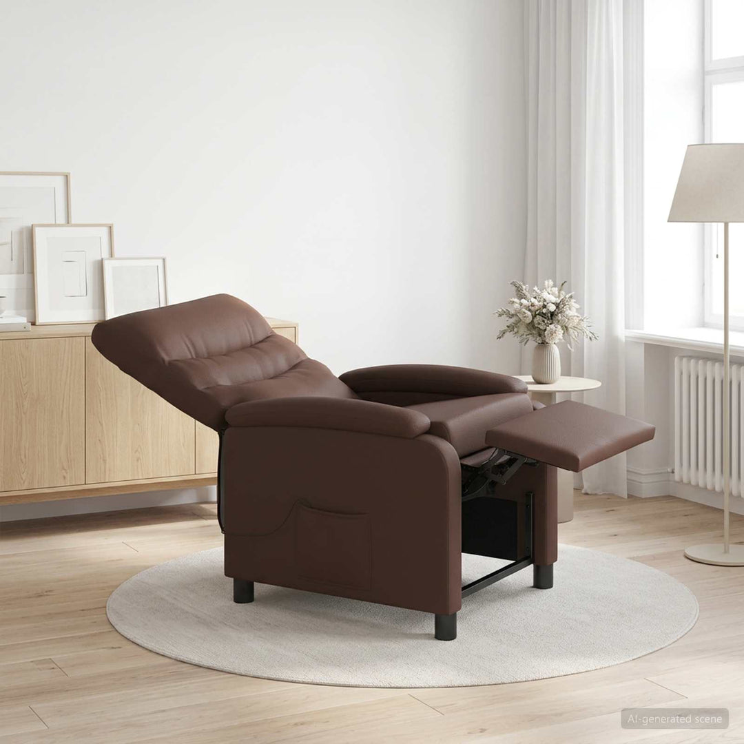 Massage Lænestol Brun Kunstlæder