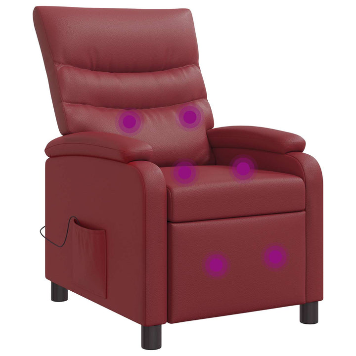 Massage Lænestol Vinrød Kunstlæder