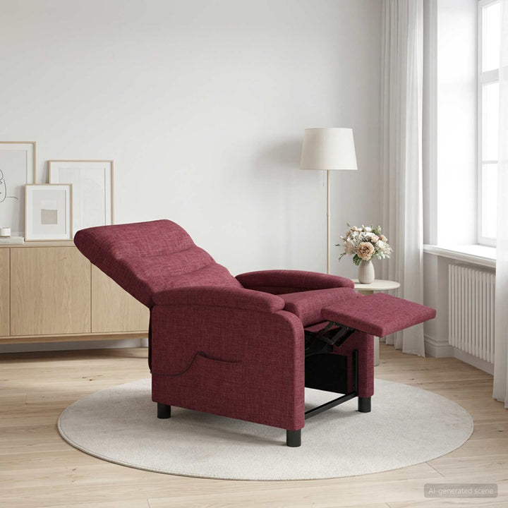 Massage Lænestol Vinrød Stof
