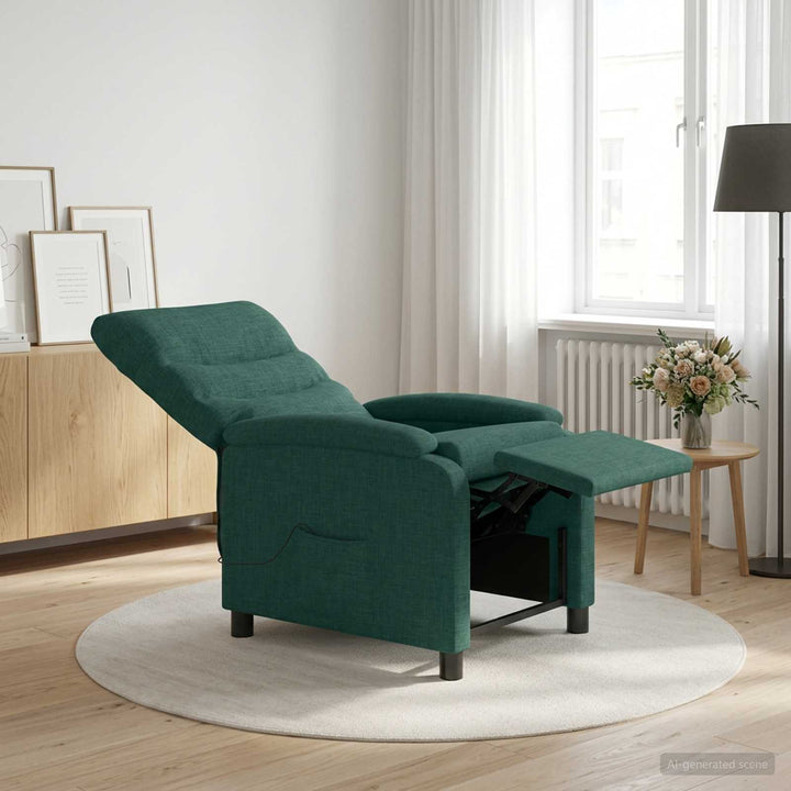 Massage Lænestol Mørkegrøn Stof