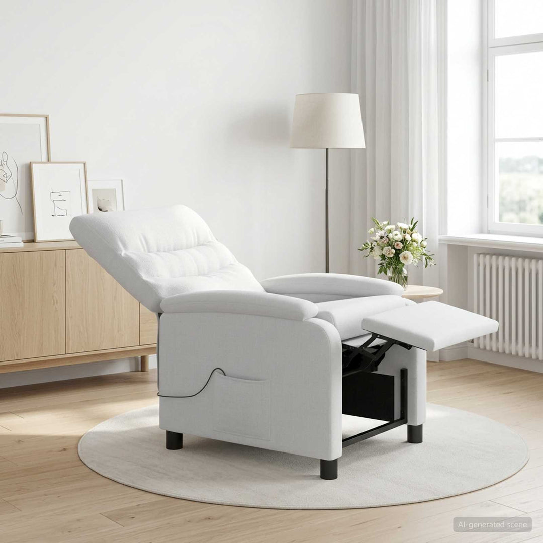 Massage Lænestol Hvid Stof