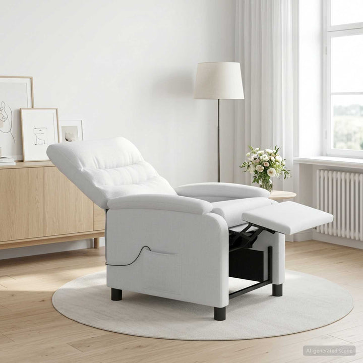 Massage Lænestol Hvid Stof