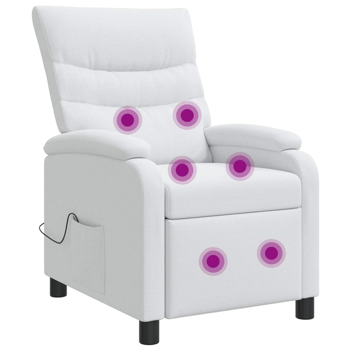 Massage Lænestol Hvid Stof