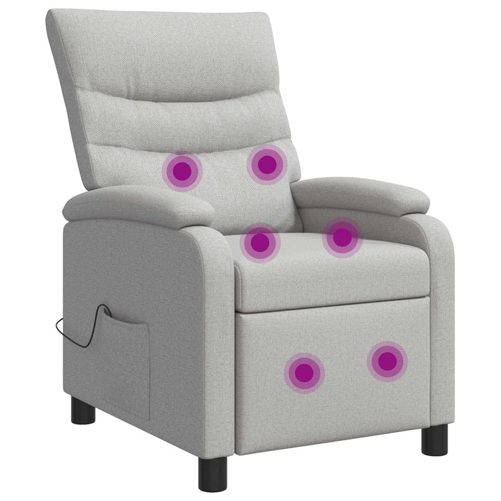 Massage Lænestol Skygrå Stof