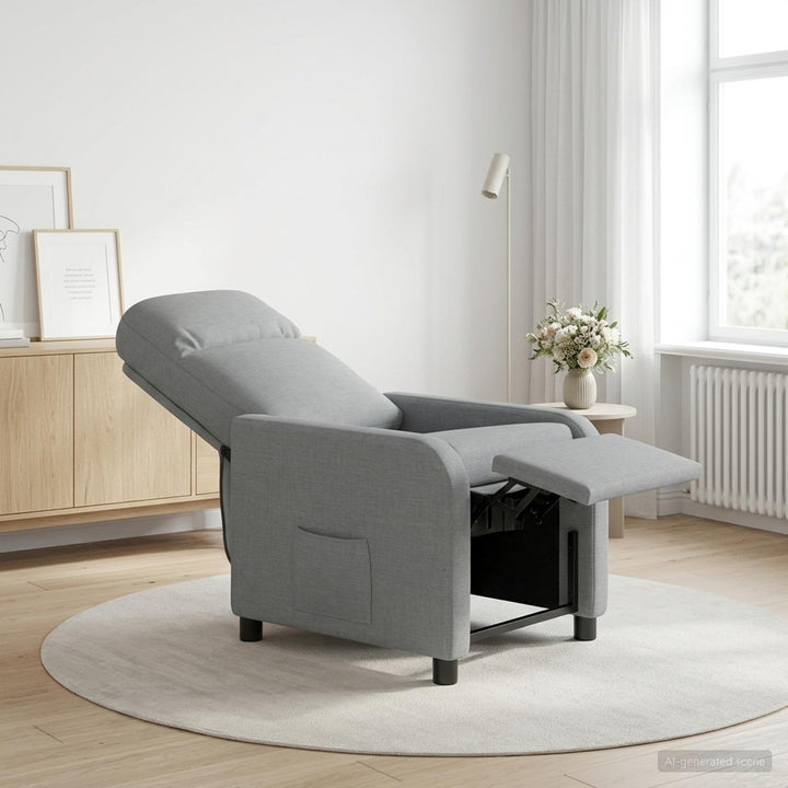Recliner Lysegrå Stof