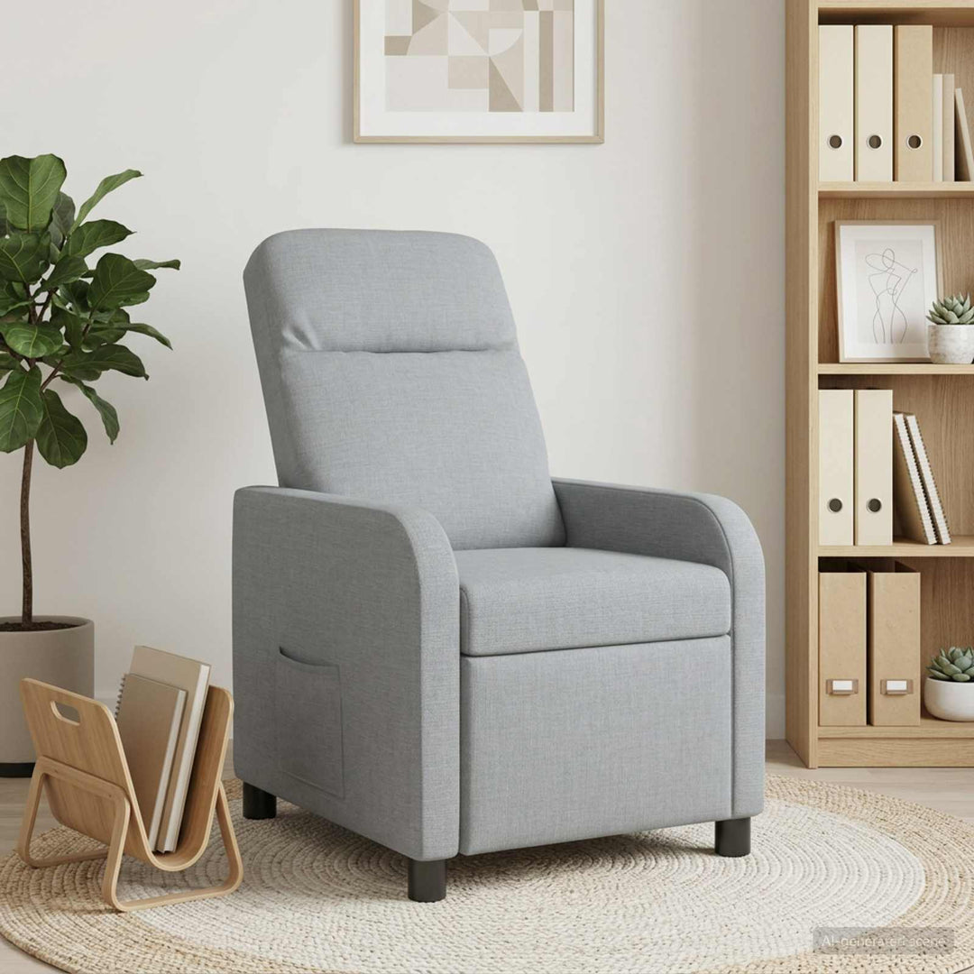 Recliner Lysegrå Stof