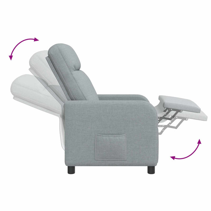 Recliner Lysegrå Stof