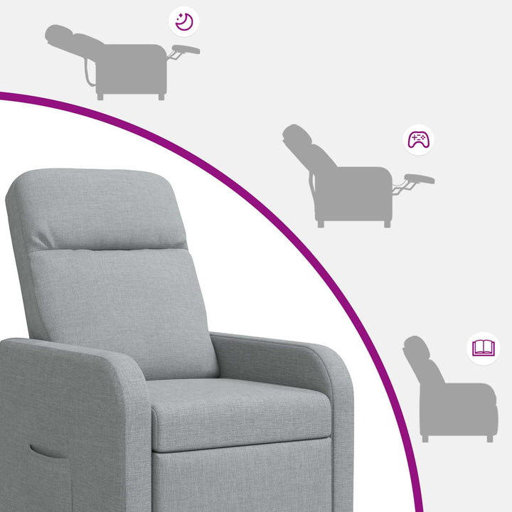 Recliner Lysegrå Stof